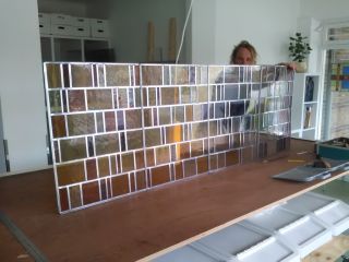 Glas in lood in deur, Bensheim (D) 2020